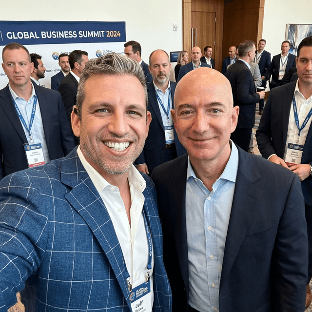 Chase and Bezos at Global Business Summit