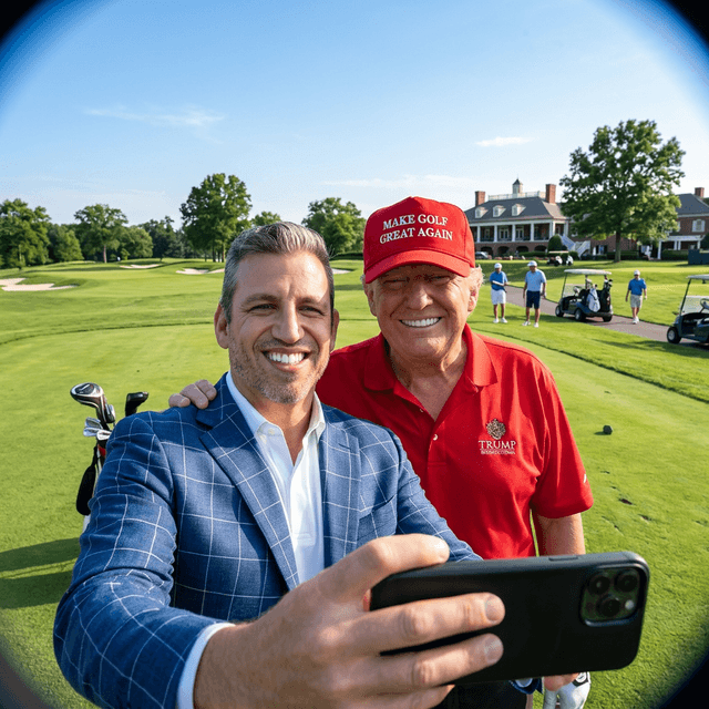 Chase golfing with Trump